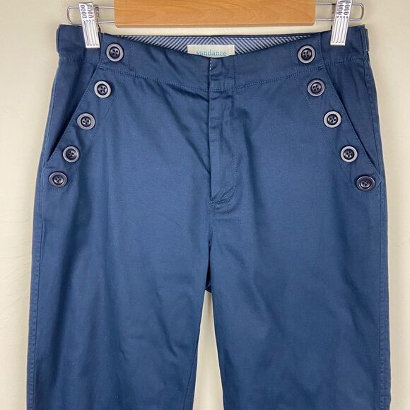 Sundance Wide Leg Button-Pocket Pant - Navy - Picture 3 of 7
